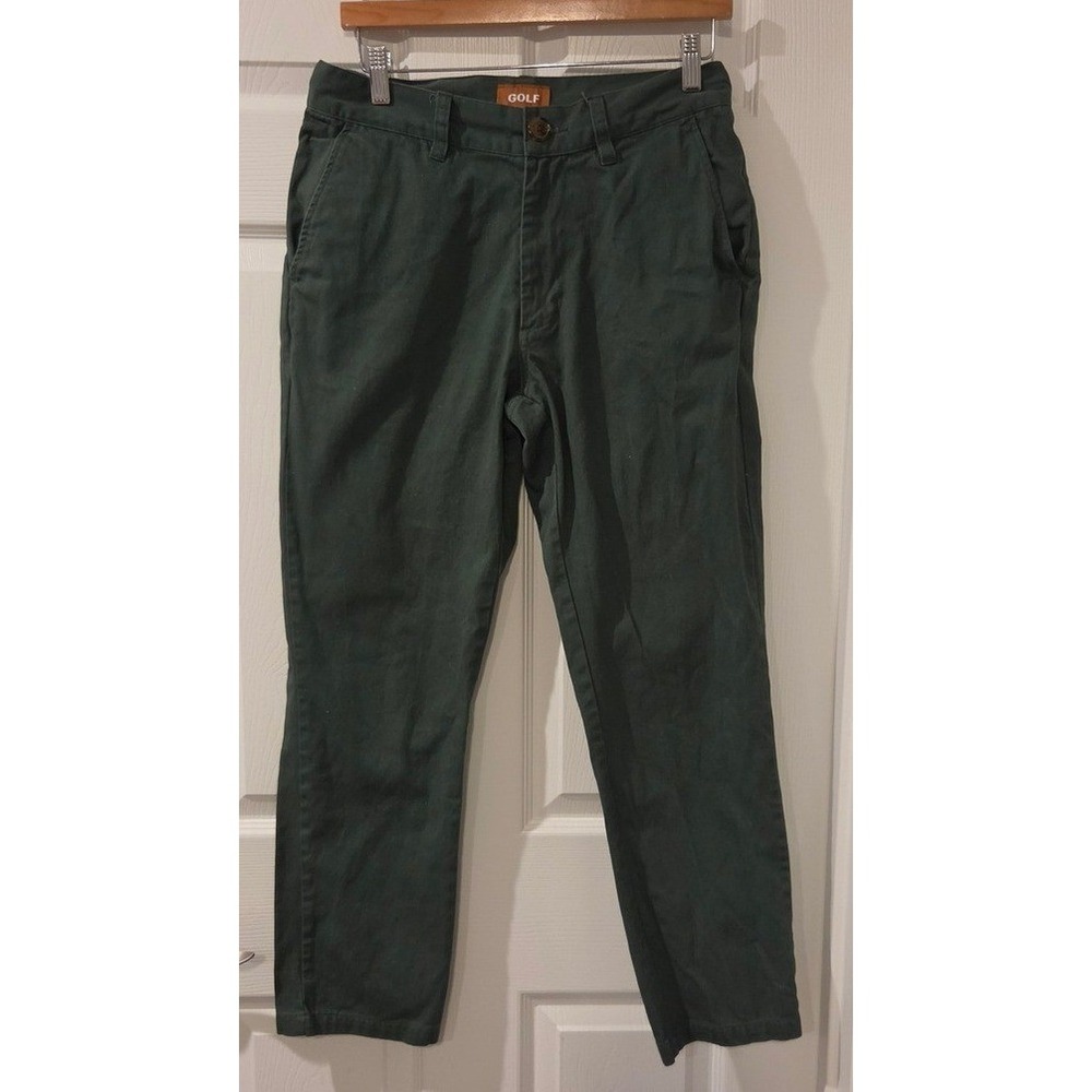 Golf Wang Chino Pants 28 Forest Green Cotton Straight Leg Tyler the Creator
